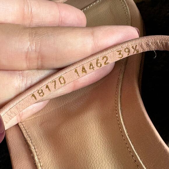 Gianvito Rossi Blush Pink Leather Slide Sandals Size 39.5 - Picture 10 of 12